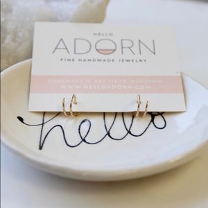 Hello adorn tiny twist earrings 14k gold fill
